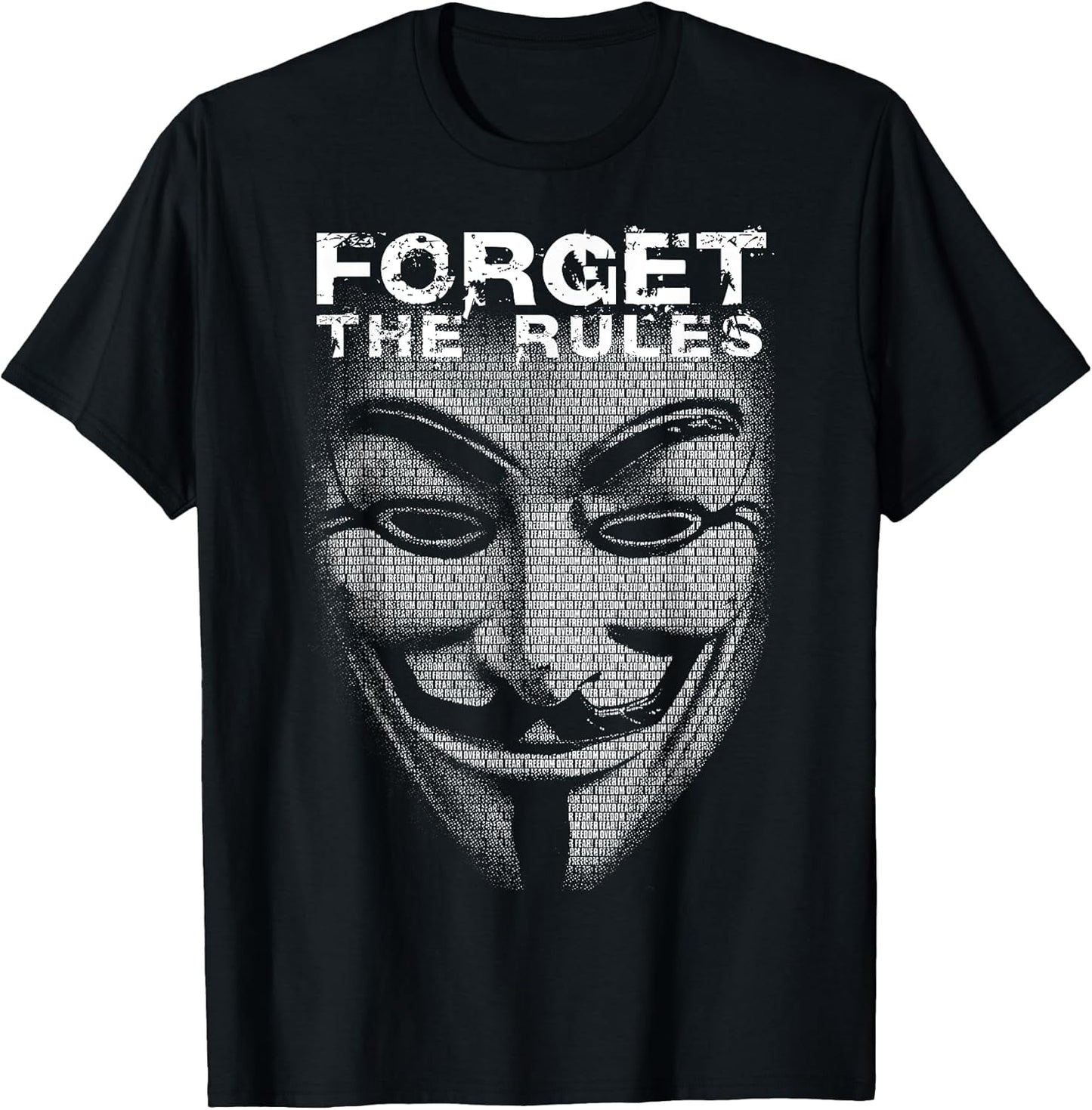 Hacker Mask Picture From Words Freedom Over Fear