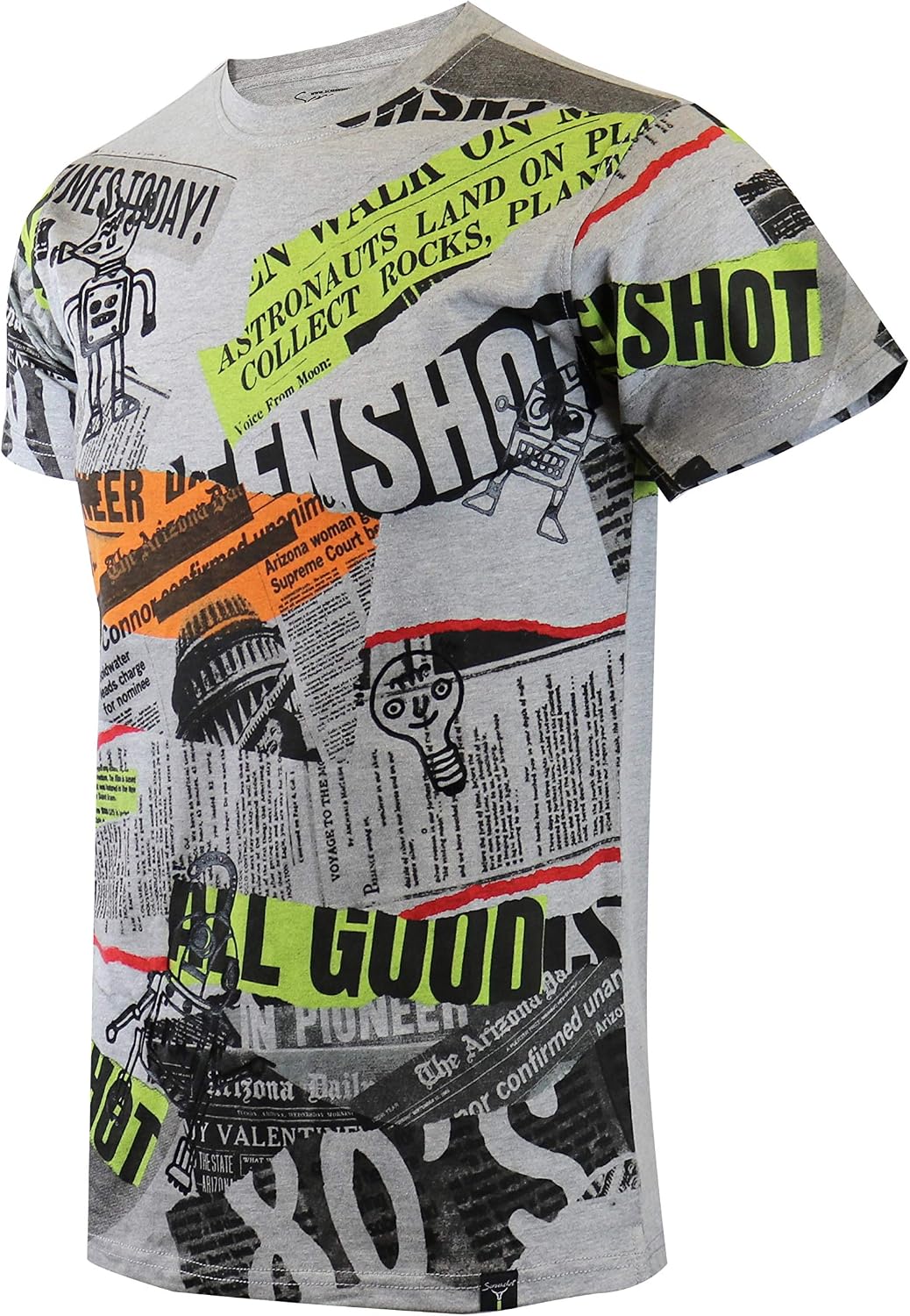 Screenshotbrand Mens Hipster Hip-Hop Premium Tee - Stylish 80's Classic Retro Print T-Shirt