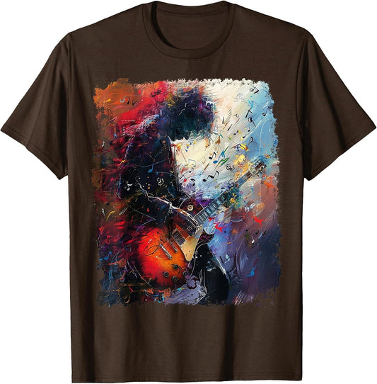 Electric Guitar Rock Band Gutarist I Love Music T-Shirt