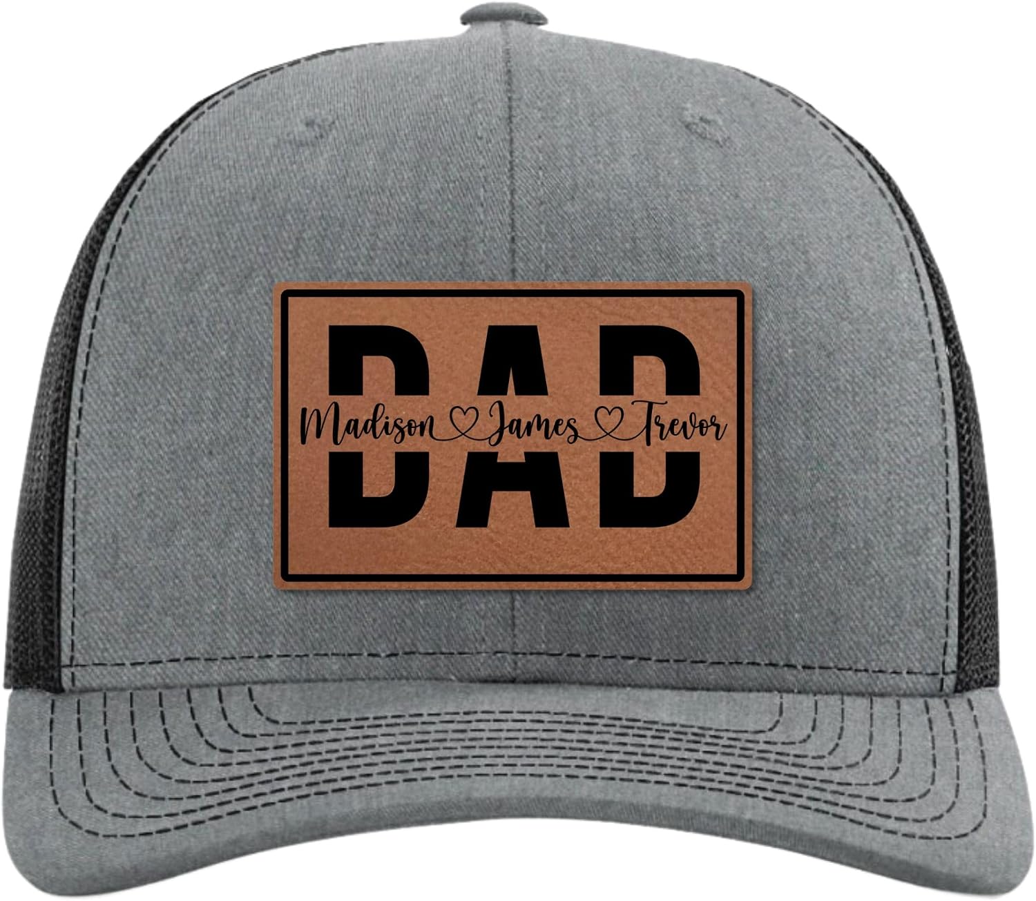 Custom Hat with Names Ballcap for Dad - Baseball Cap from Son, Daughter, Wife, Kids, New Dad - for Husband, Boyfriend, Daddy - Fathers Day Snapback for Him