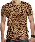 Men's Leopard Print Casual Short Sleeve T-Shirt