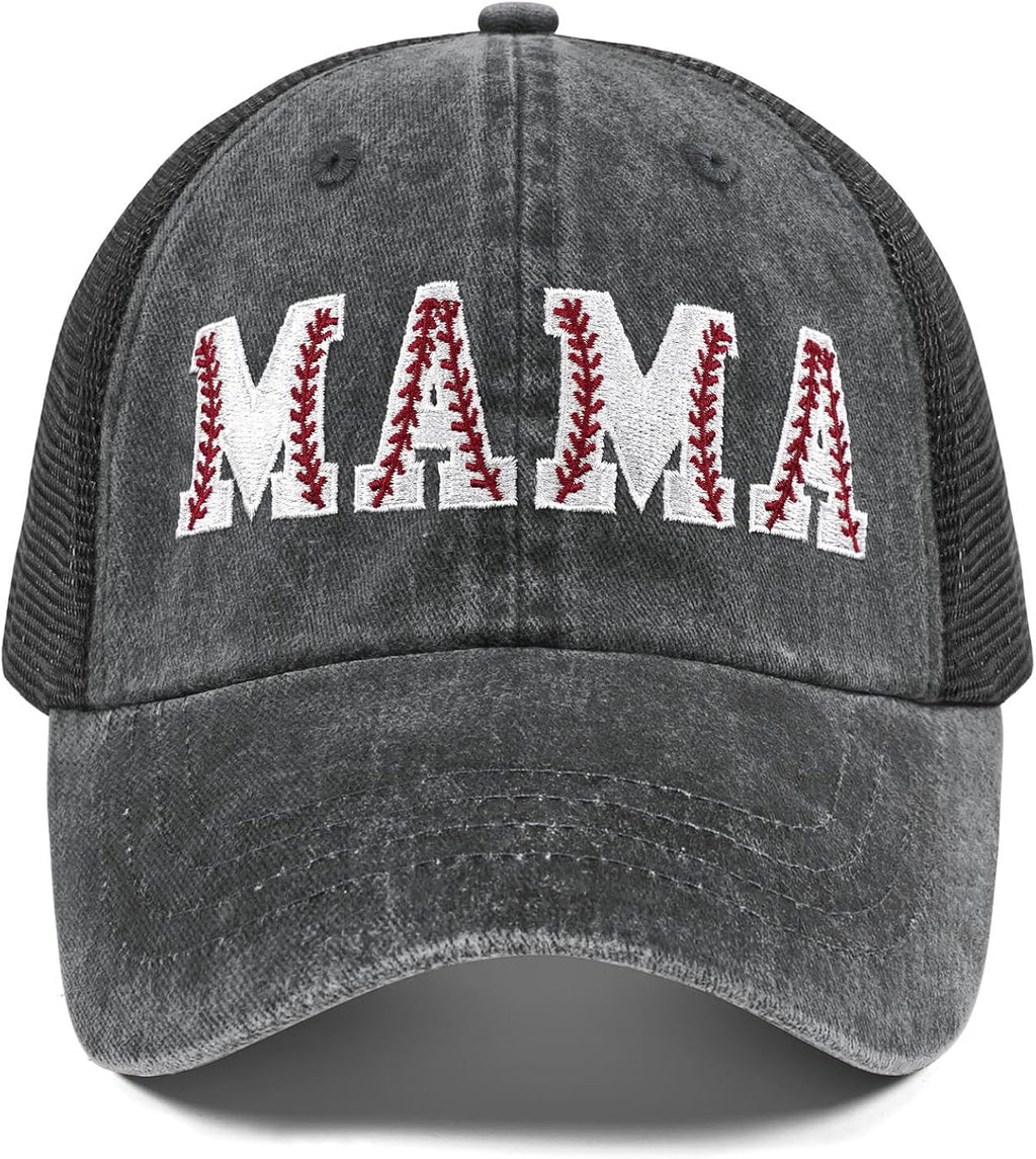 Mama Trucker Hat Mothers Day Birthday Gifts for Mother Mom Mama Embroidered Adjustable Washable Baseball Cap