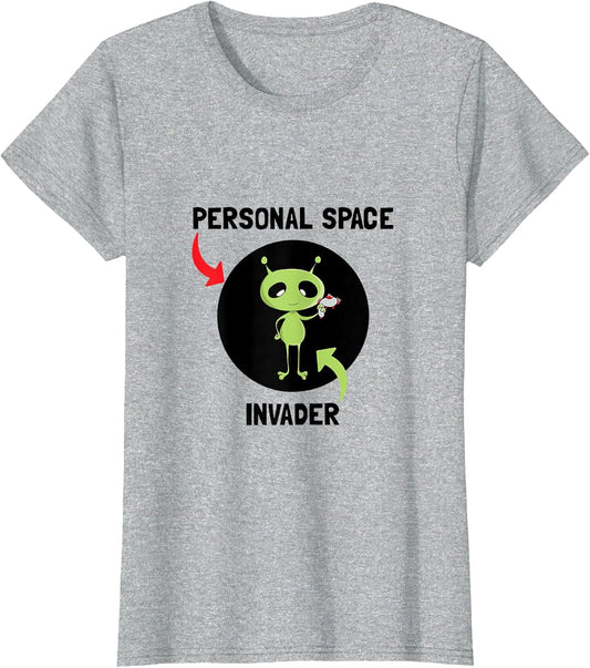 Personal Space Alien Invader Funny Nerd T-Shirt