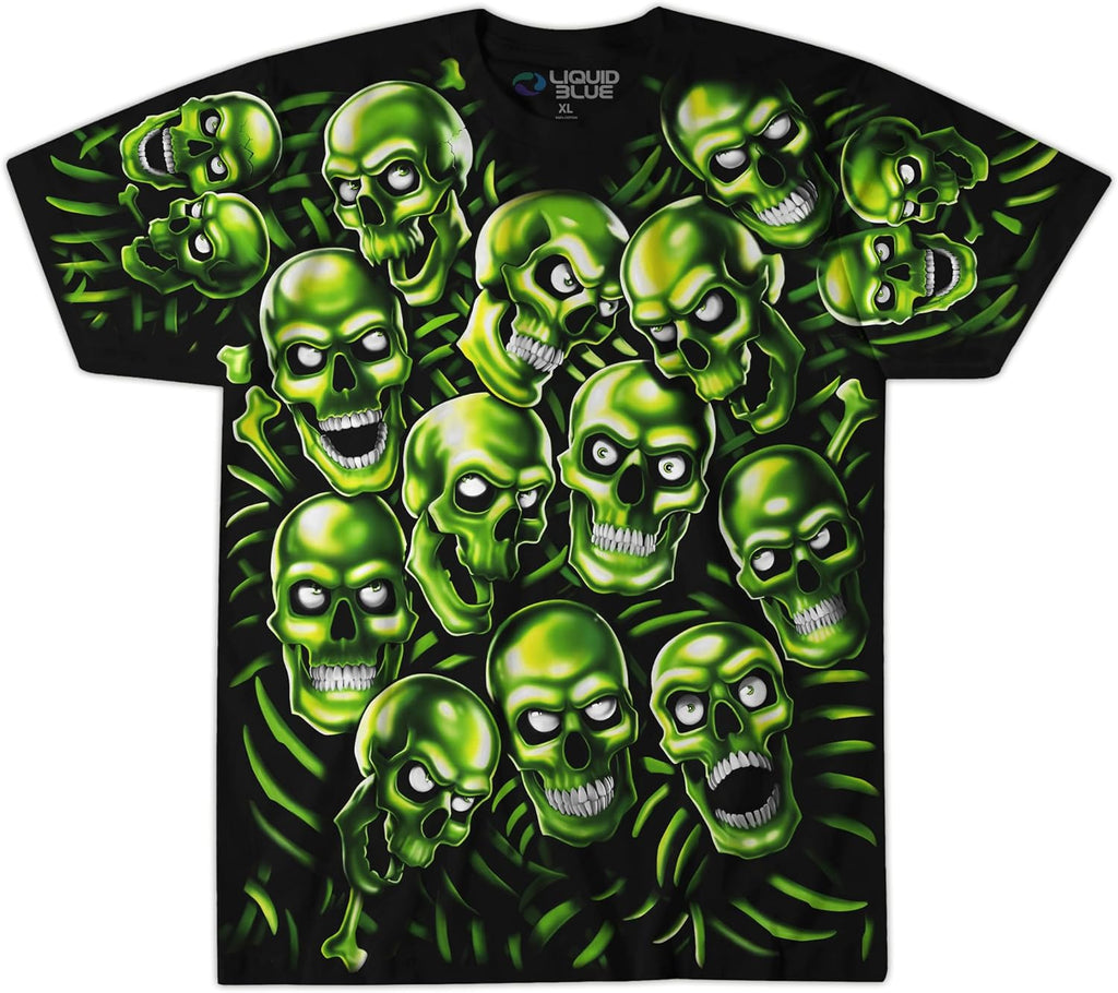 Unisex Adult Skull Pile Fantasy All Over Print Short Sleeve T-Shirt