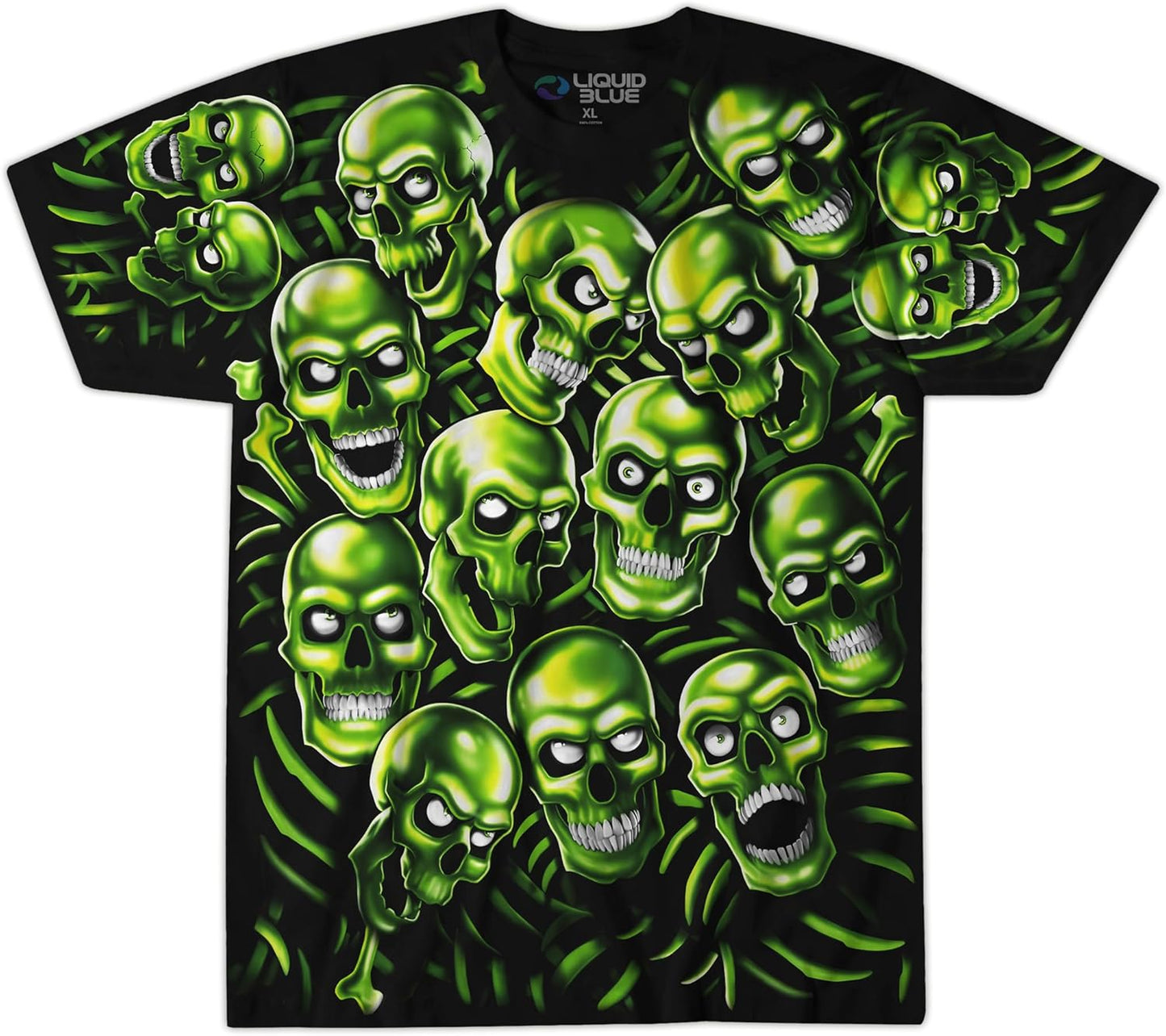 Unisex Adult Skull Pile Fantasy All Over Print Short Sleeve T-Shirt