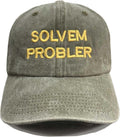 Apparel Embroidered Cap & Hat | SOLVEM PROBLER Hats | Vintage Caps for Mens & Women | Black Sweatband Fitted Hat |