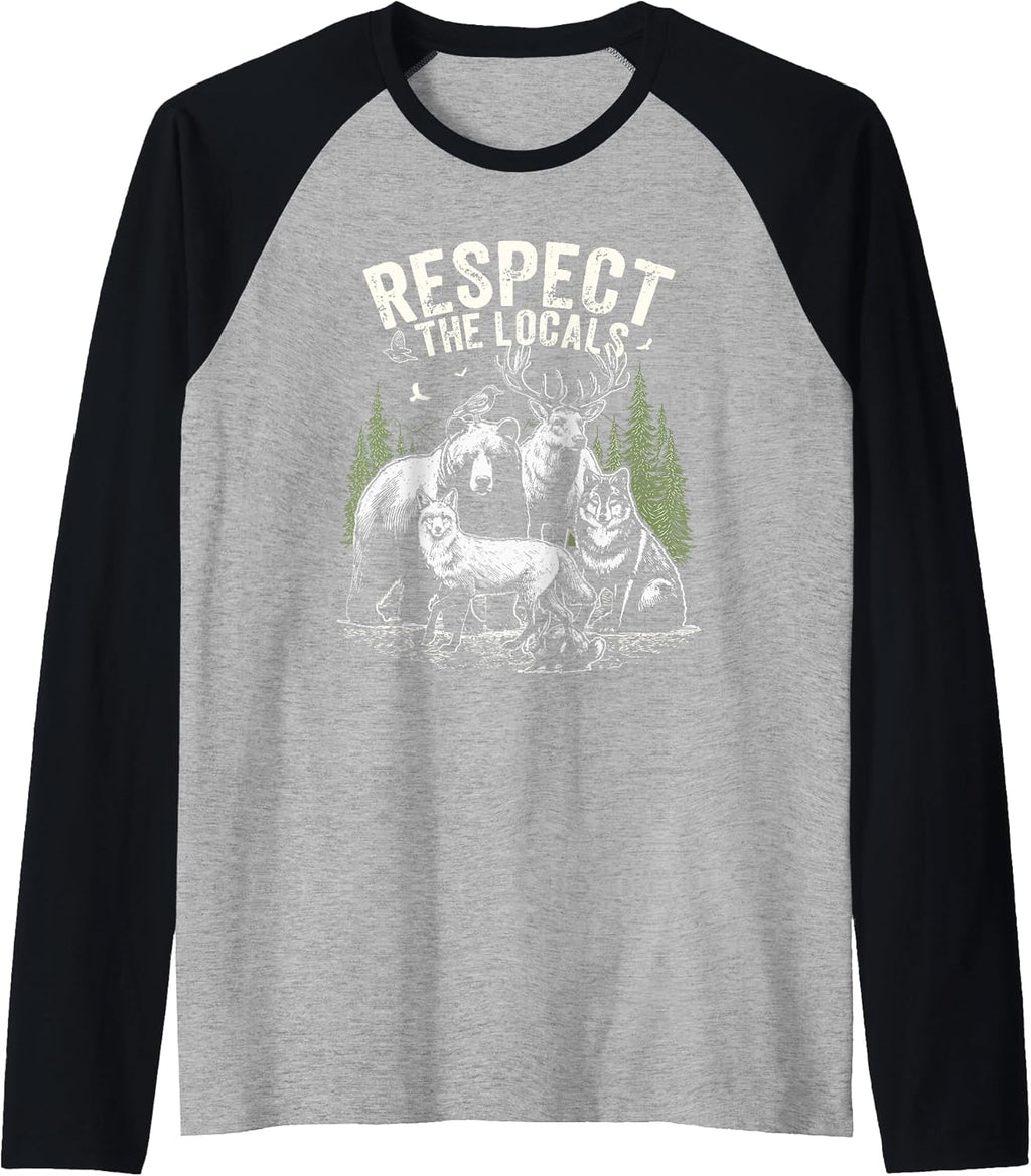 Vintage Hiking Animals Mountain Nature Tee Merch