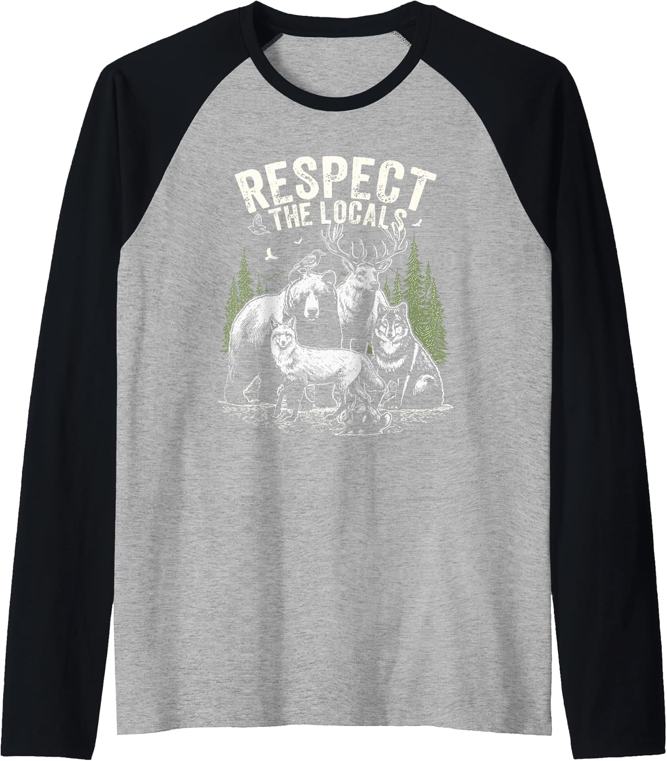 Vintage Hiking Animals Mountain Nature Tee Merch