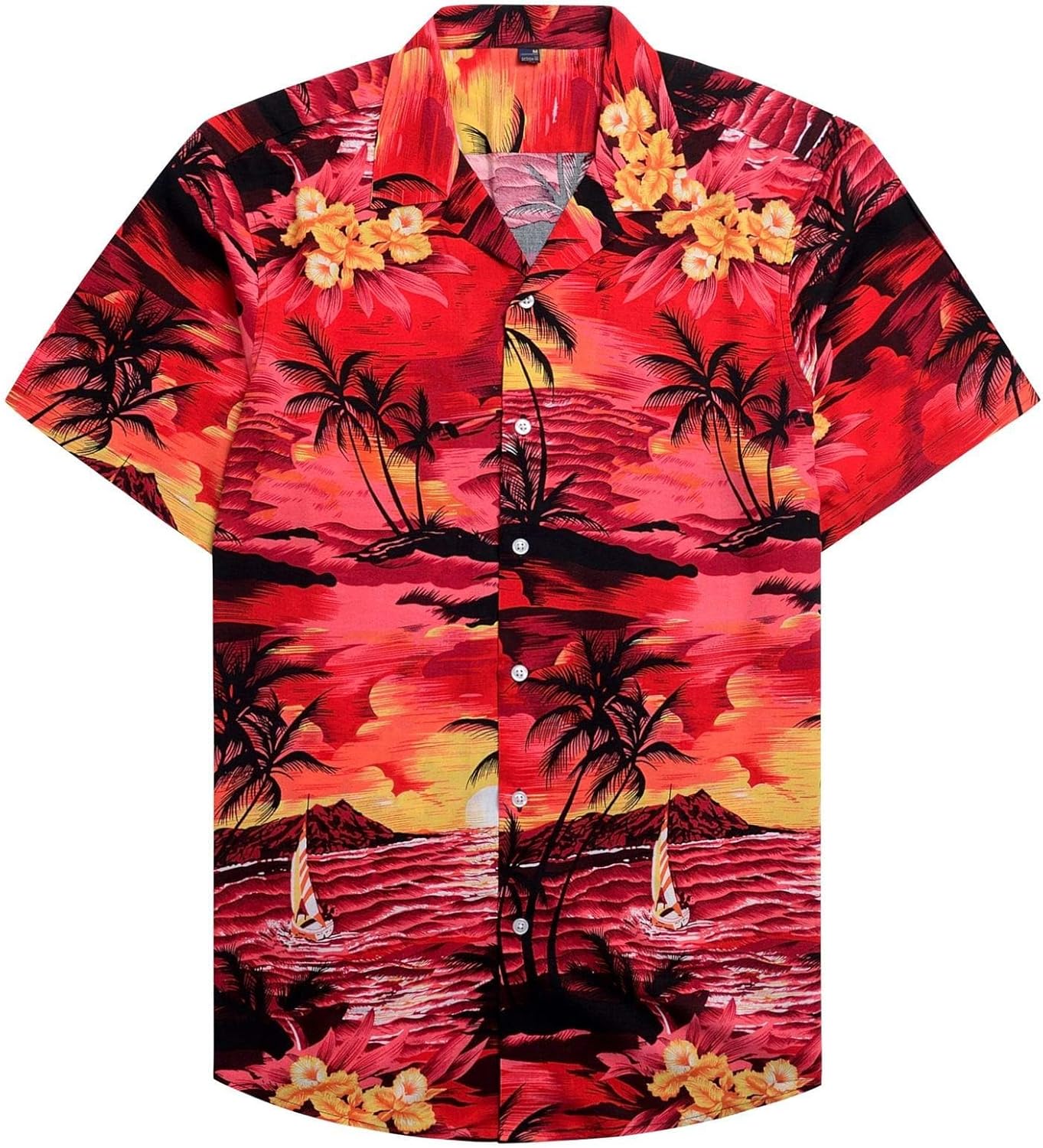 Hawaiian Shirt for Men Summer Beach Casual Short Sleeve Button Down Shirts Printed Tropical Vacation Shirts