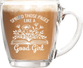 Book Lovers Gift for Women Who Love Spicy Books Coffee – Funny Glass Coffee Mug – Bookish Gift for Readers, BookTok Lover Cup for Her - Dark Romance Book Club Accessories