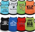 8 Pieces Dog Shirts Boy Funny Printed Puppy Clothes Summer Male Soft Dog Clothes Breathable Pet T Shirts Outfits Puppy Clothing Fit for Small and Medium Dogs(Medium)