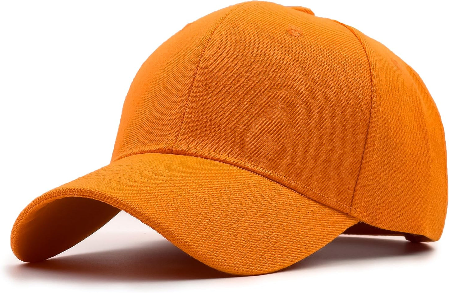 Structured Baseball Cap with Adjustable Closure - Performance Hat for Outdoor Activities and Custom Embroidery (1pc Orange)