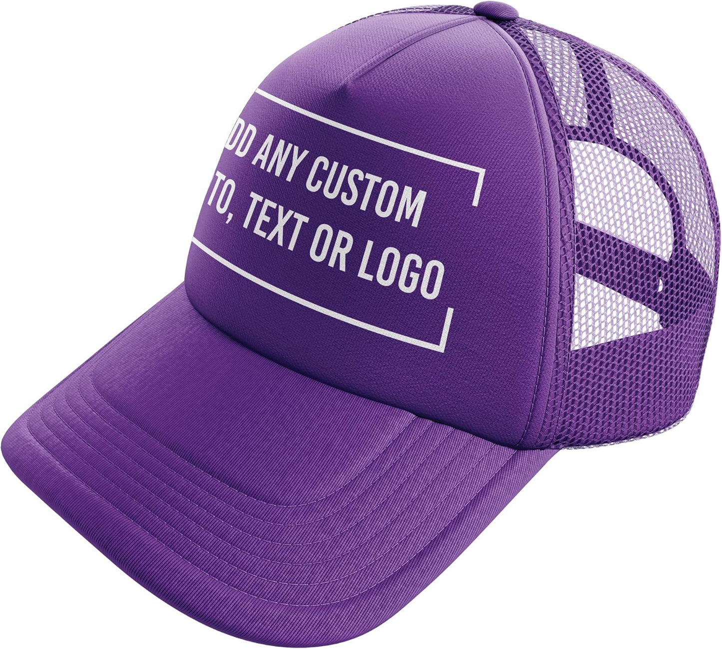 Custom Foam Trucker Cap, Personalized Hat with Your Image Logo or Text Customized Caps Printed 13 Color Options