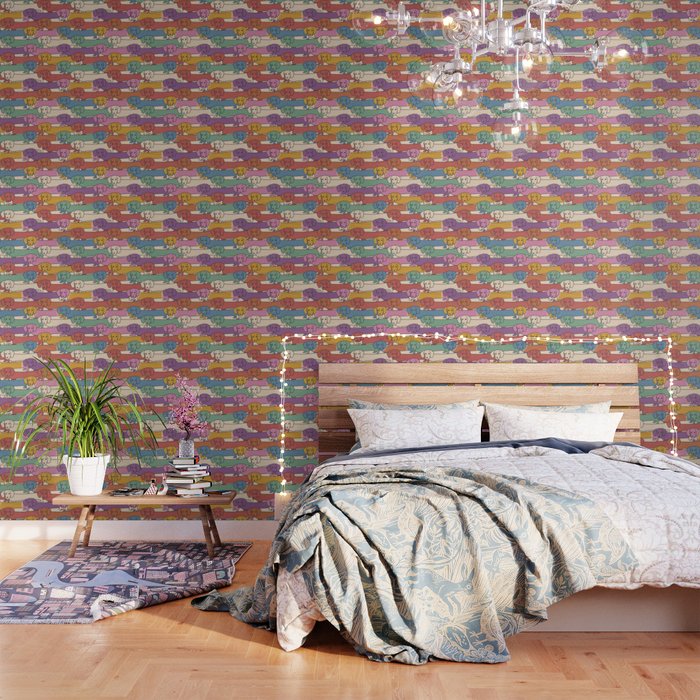 Retro Rainbow Funny Dachshunds Wallpaper Gallery Image 3