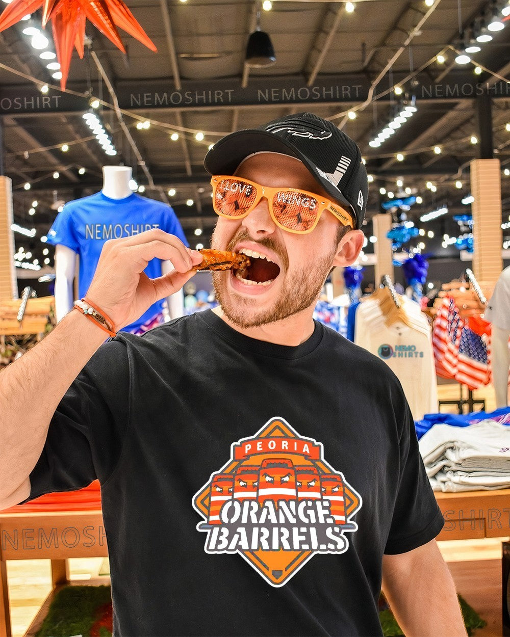 Peoria Orange Barrels logo shirt