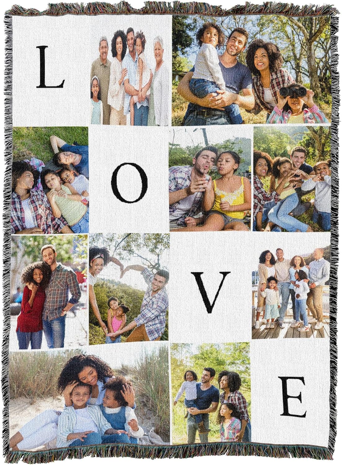 Pure Country Weavers This is Love White Woven Photo Blanket - Not Printed - Custom Gift Picture Tapestry Throw - Made in The USA (72x54)