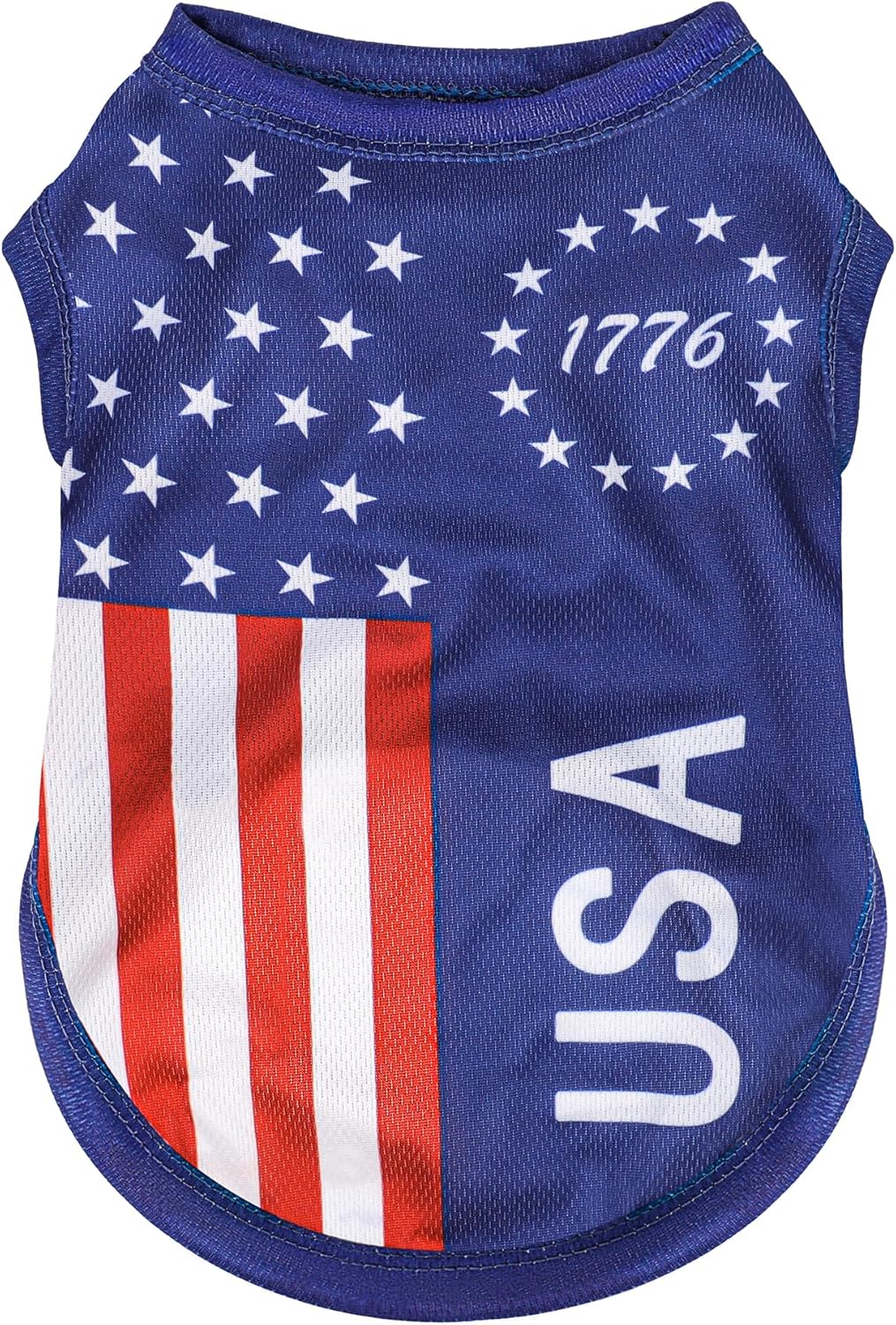 American Flag Inspired Dog Vest: Perfect Dog Shirt, Ideal Tank Top for Everyday Wear, Independence Day Celebrations Quality Materials for a Cute and Stylish Look Blue USA M