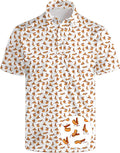 Funny Golf Polos for Men Print Short Sleeve Golf Shirts Quick Dry Collared Performance Polo Shirts Gifts for Men