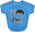 Friends TV Show T-Shirt in Blue | Soft, Machine Washable Pull-Over, Light Weight & Semi-Stretch | Large for Large Dogs