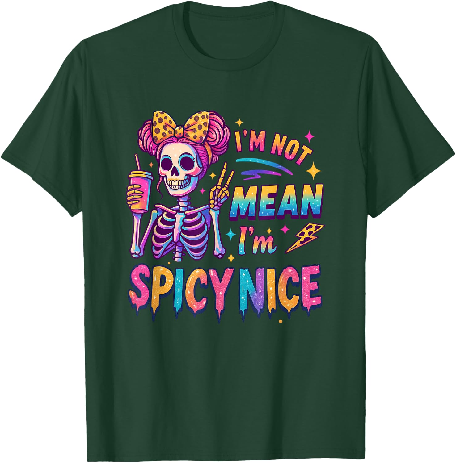 Colorful Skeleton Fun Humor Vibes