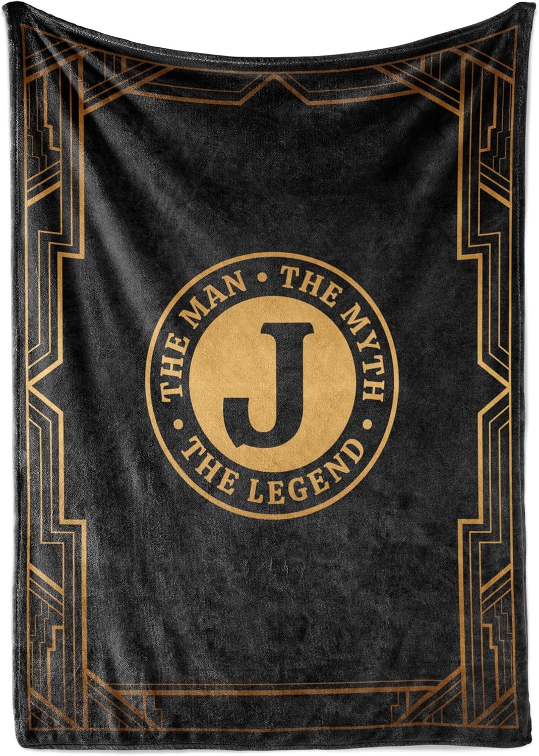 InnoBeta Gifts for Men, Initial Mens Gifts for Him, Birthday Gift Ideas, Mens Blanket, 300gsm Flannel Throw Blanket Gift for Dad, Grandpa, Husband, 50"x 65", J