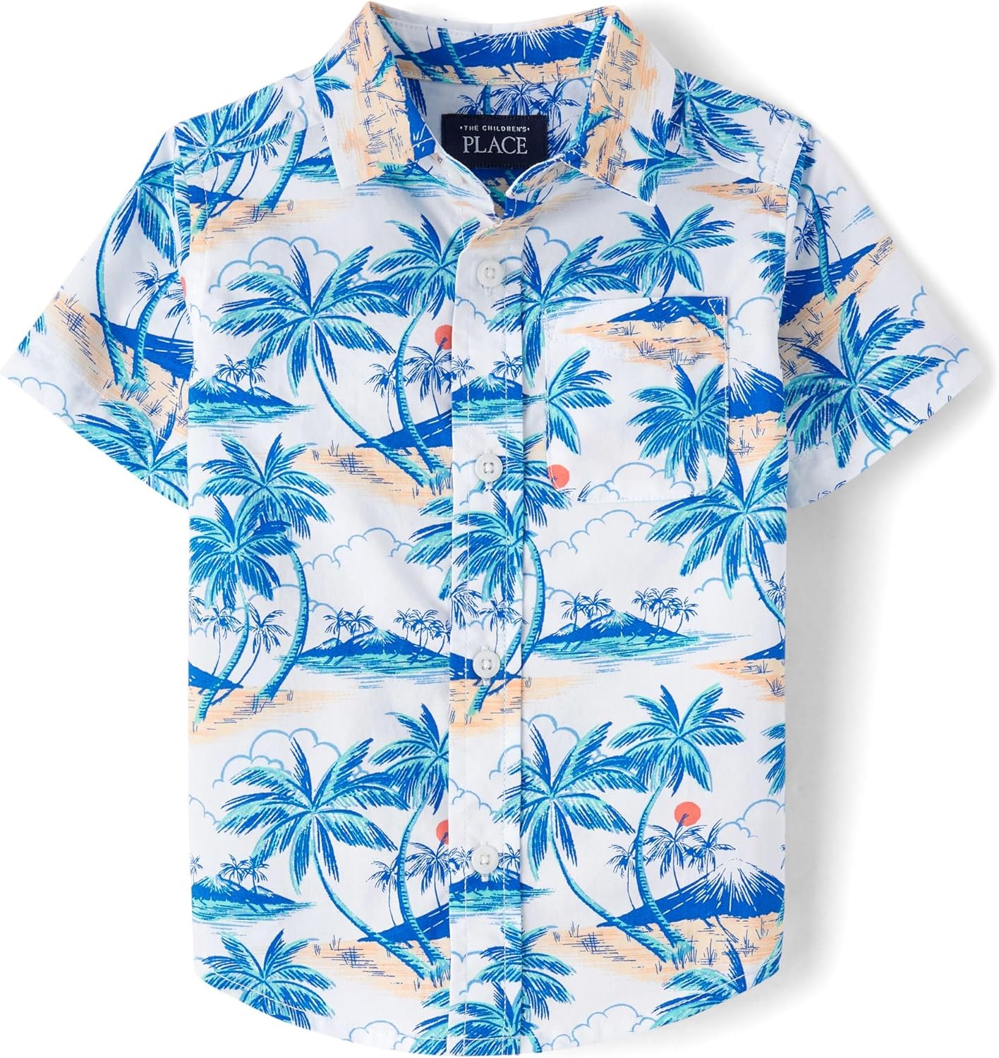 Baby Boys' and Toddler Poplin Short Sleeve Button Down Shirt