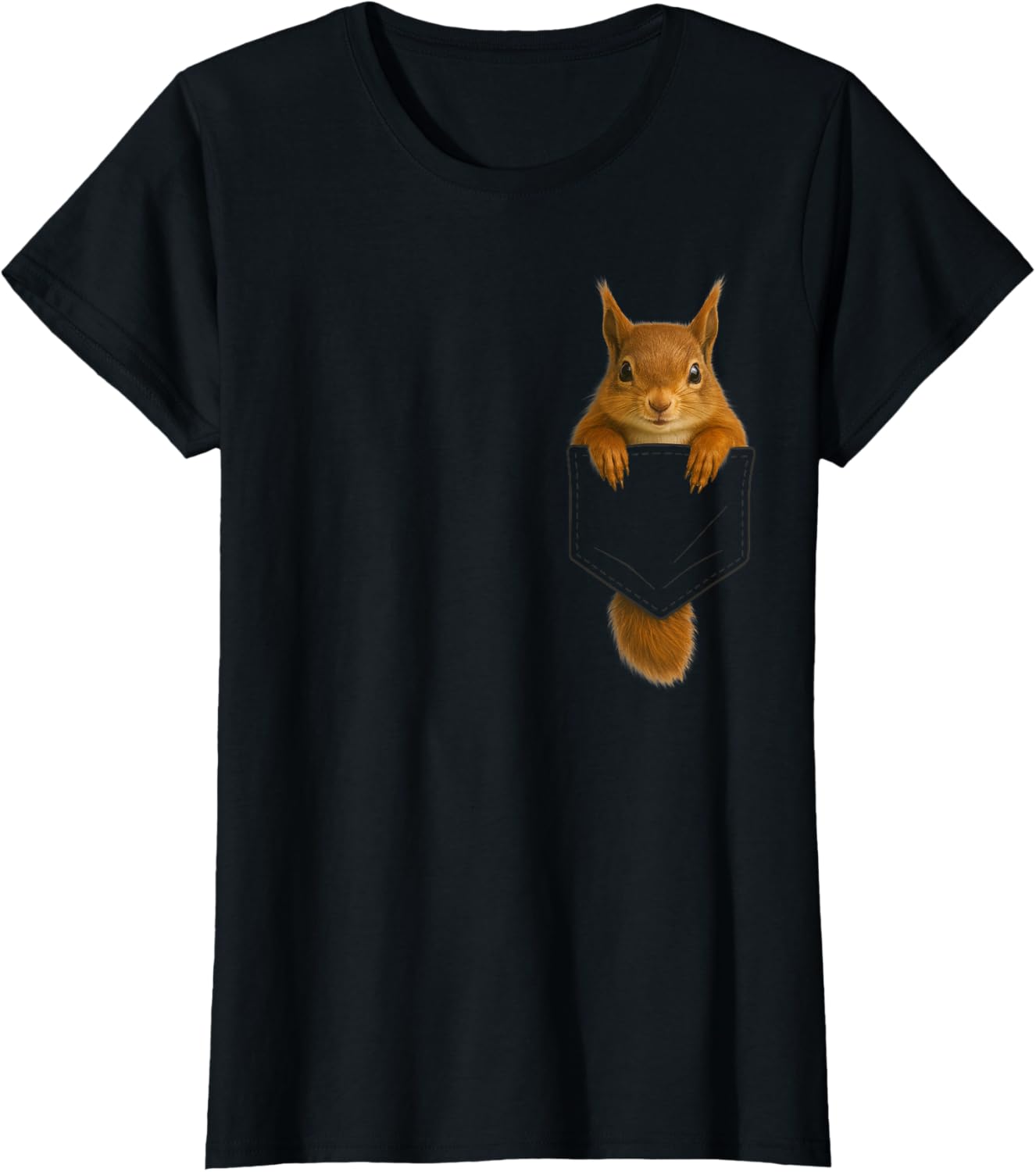 Cute Squirrel Pocket Funny Gifts for Men Women Teen Kid T-Shirt