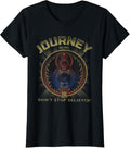 Gold Don't Stop Believin' Scarab Logo Vintage Band T-Shirt