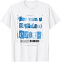 Blue Cut from A Different Cloth WT Blue Graphic T-Shirt