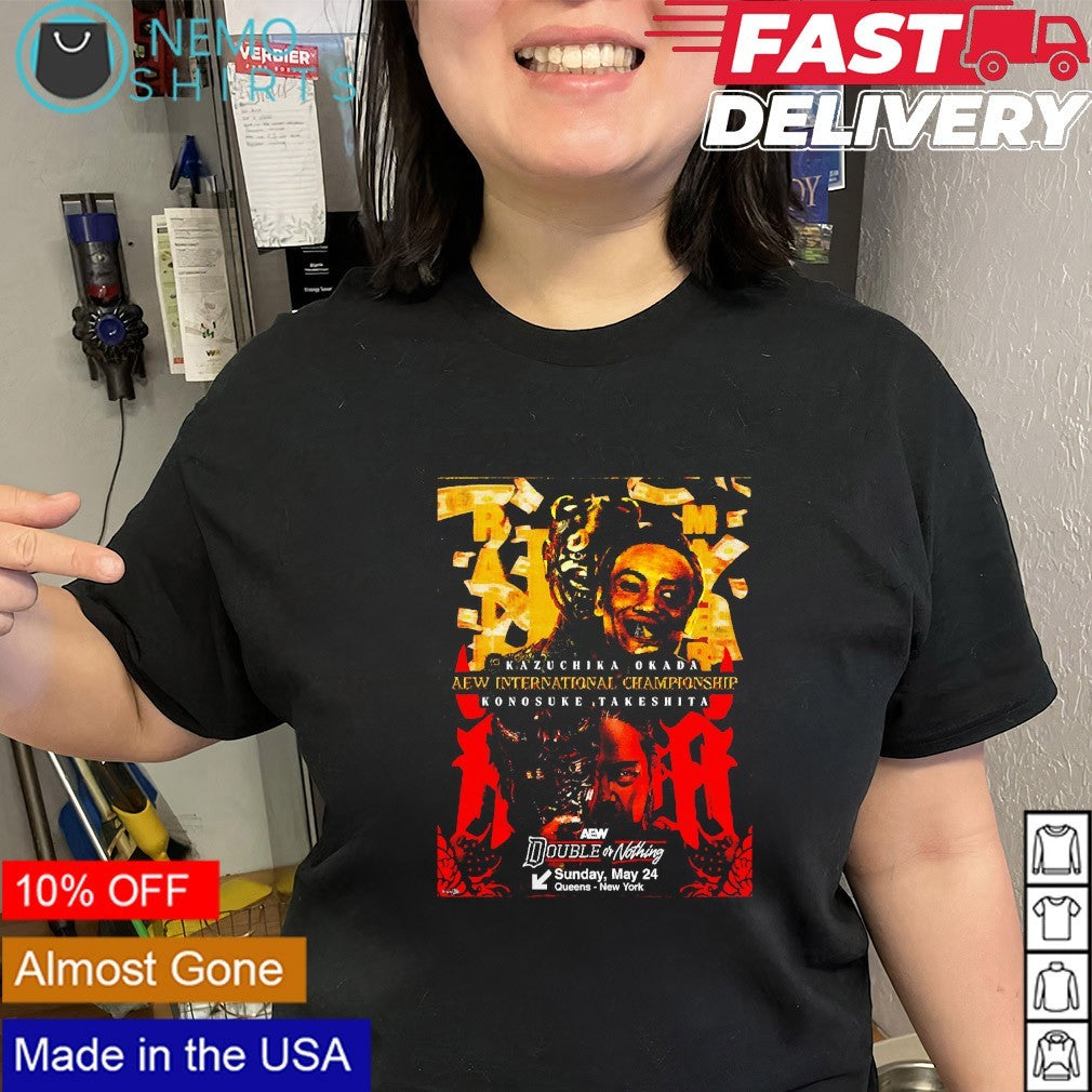 AEW International Championship Kazuchika Okada vs Konosuke Takeshita shirt