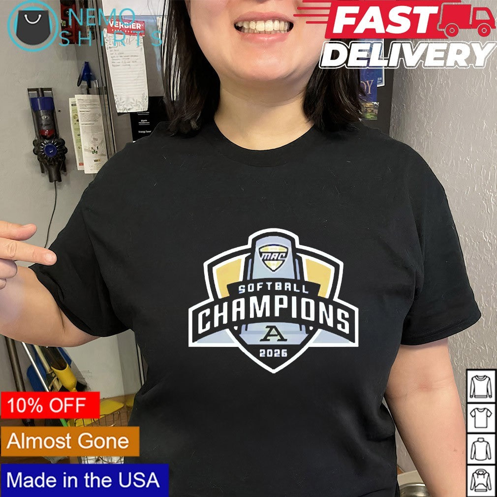 Akron Zips 2026 Mac Softball Champions logo shirt