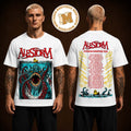 Alestorm Merch Tee 2026 Jaws Summer Hyperion Omnitour Two Sided Unisex White T-Shirt