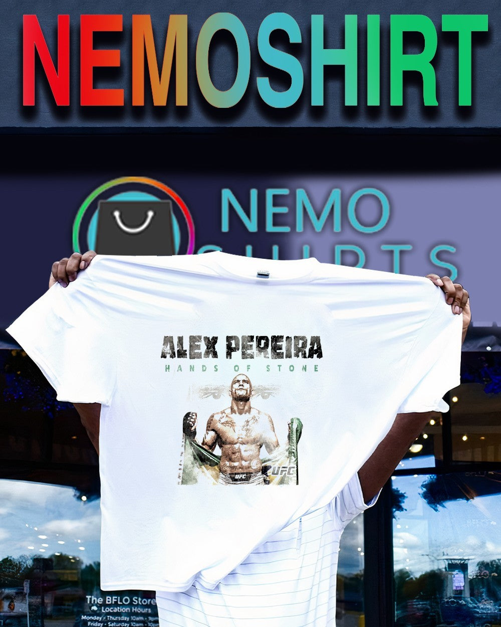 Alex Pereira UFC hands of stone shirt