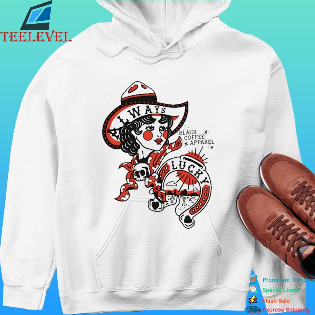 Always Lucky Raglan Black Coffee Apparel Shirt