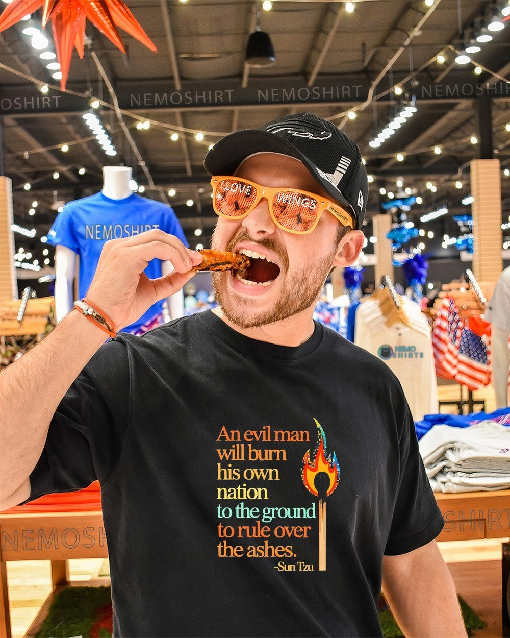 An evil man will burn his own nation to the ground Sun Tzu shirt