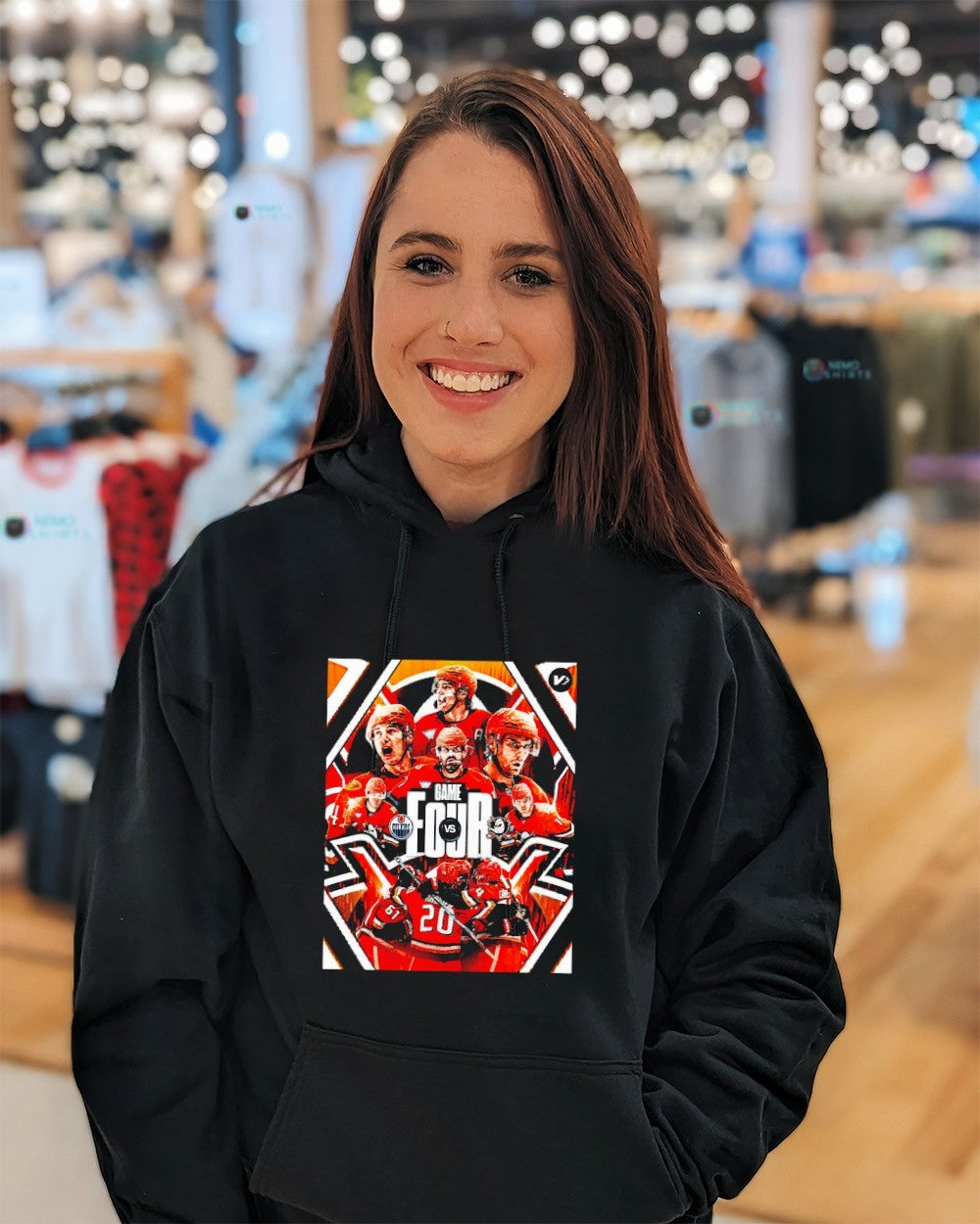 Anaheim Ducks vs Edmonton Oilers Game Four NHL playoff player shirt
