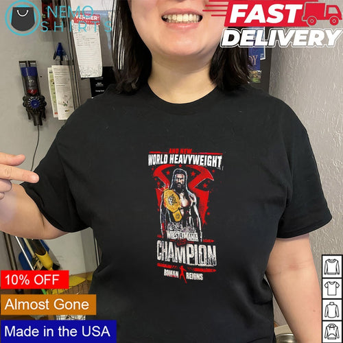 And new World Heavyweight Roman Reigns WrestleMania 42 Champion shirt