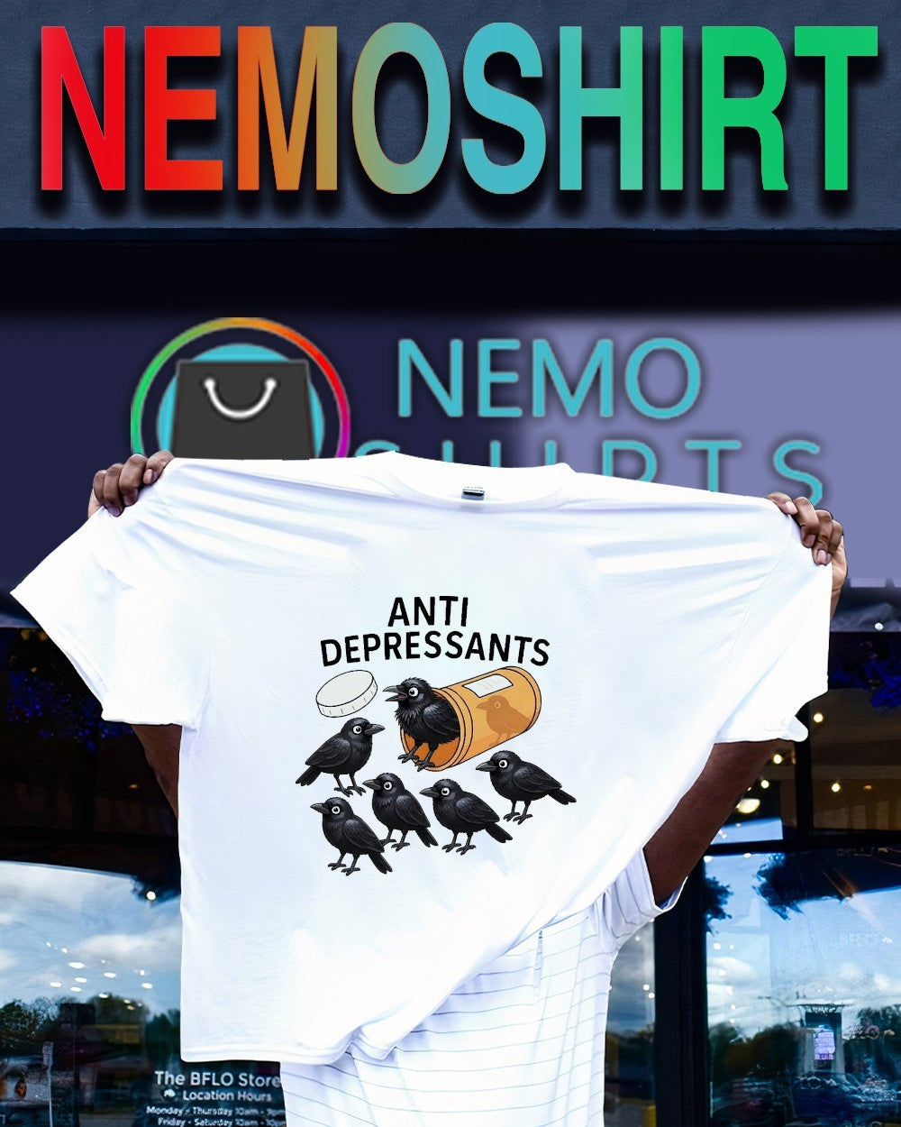 Anti depressants crow lover shirt