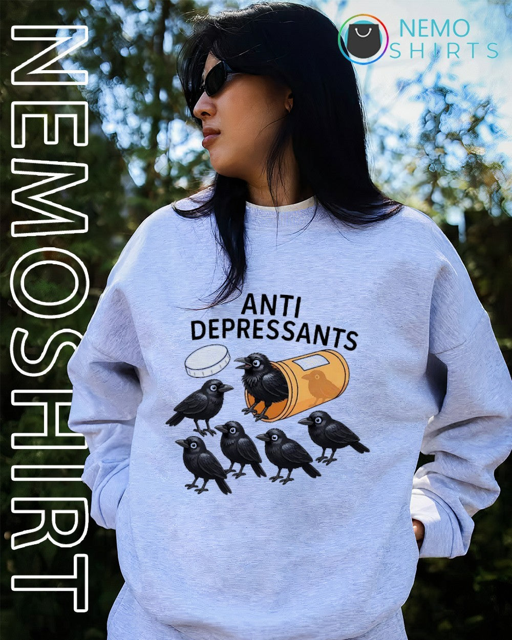 Anti depressants crow lover shirt