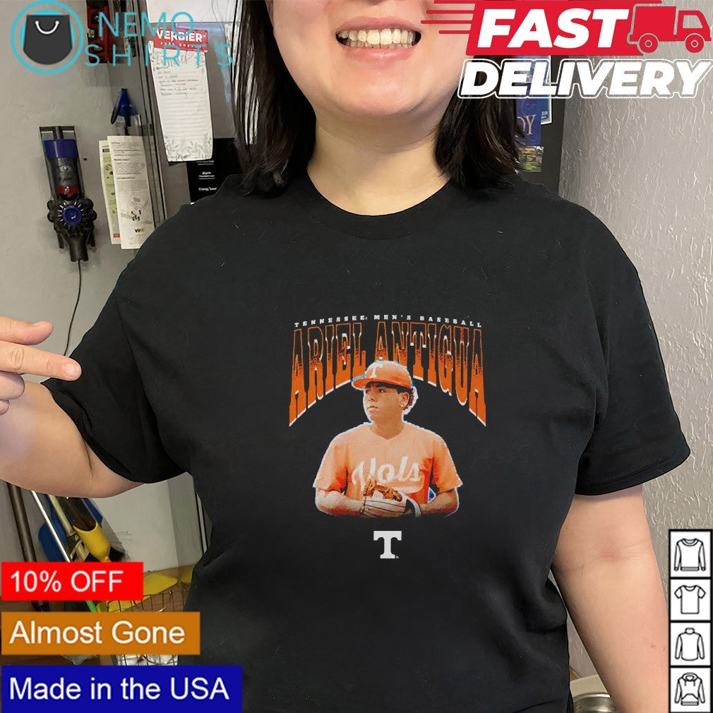 Ariel Antigua Tennessee Vols men’s baseball player shirt