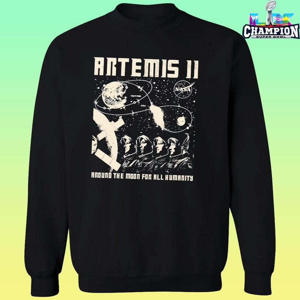 Artemis II Around The Moon For All Humanity Shirt