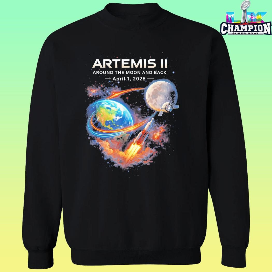 Artemis Ii Rocket Space Launch Back To The Moon Mission 2026 Shirt