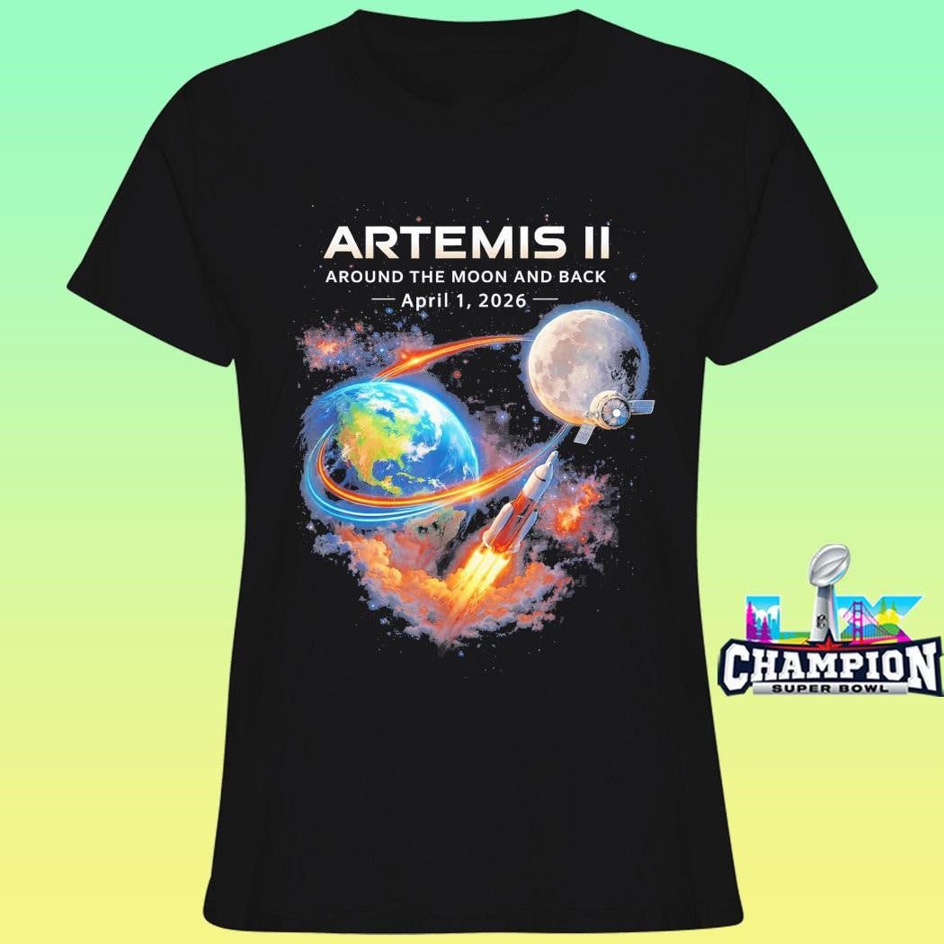 Artemis Ii Rocket Space Launch Back To The Moon Mission 2026 Shirt