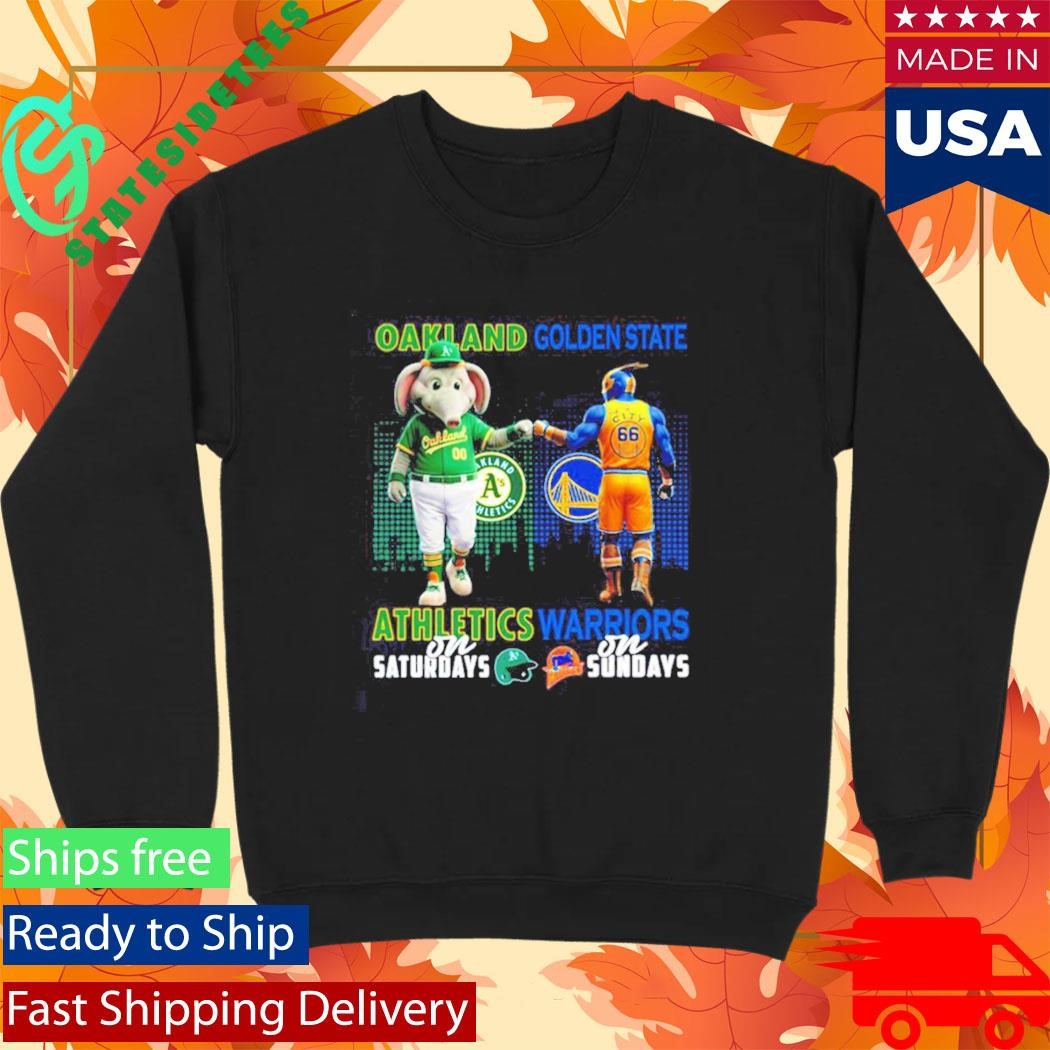 Athletics on saturdays vs Golden State Warriors on sundays city skyline Shirt