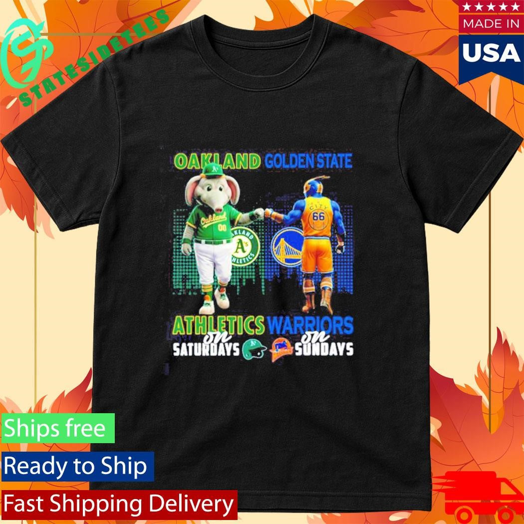 Athletics on saturdays vs Golden State Warriors on sundays city skyline Shirt