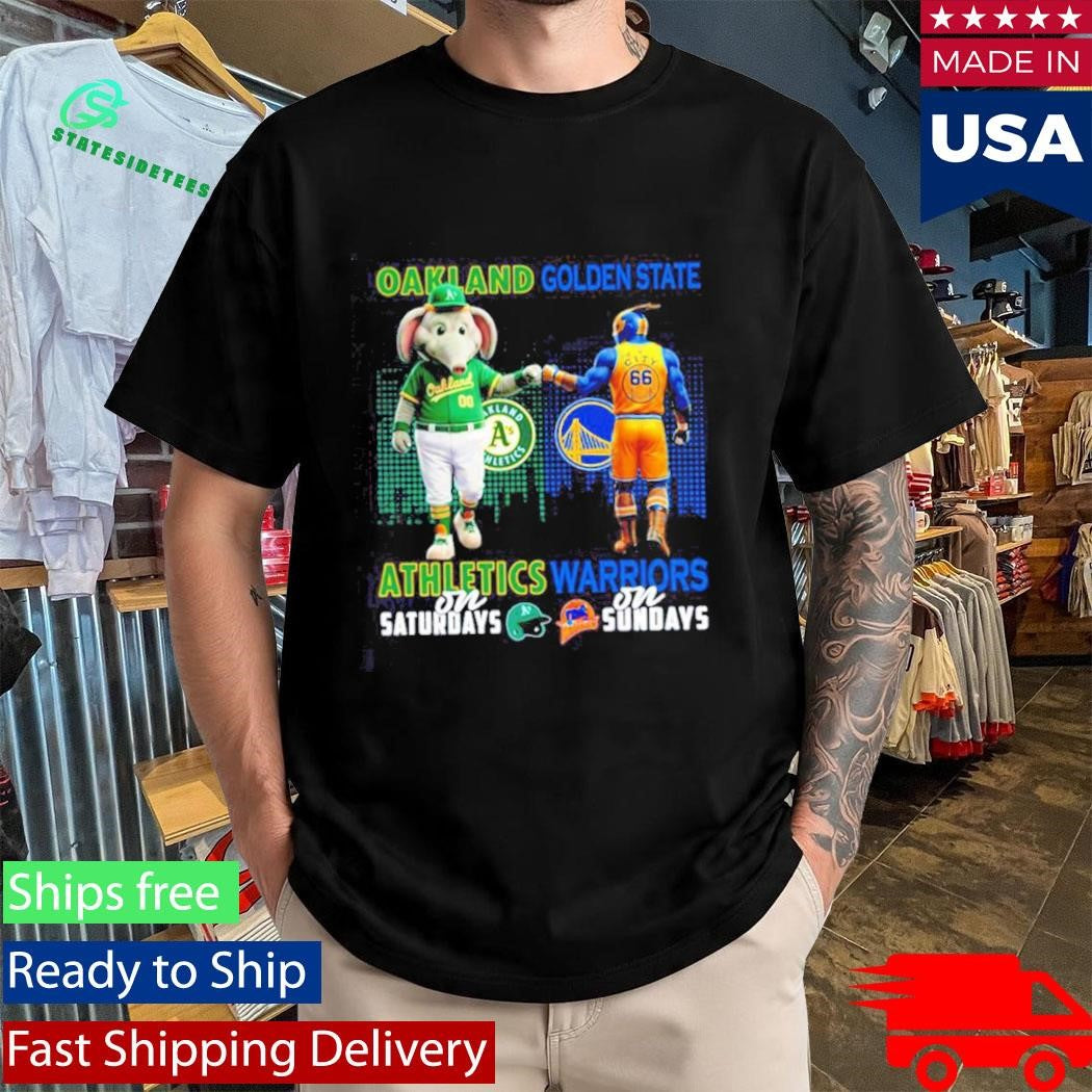Athletics on saturdays vs Golden State Warriors on sundays city skyline Shirt