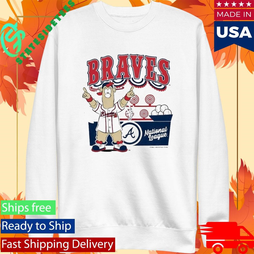 Atlanta Braves Mitchell and Ness Cream Step Back Up Shirt