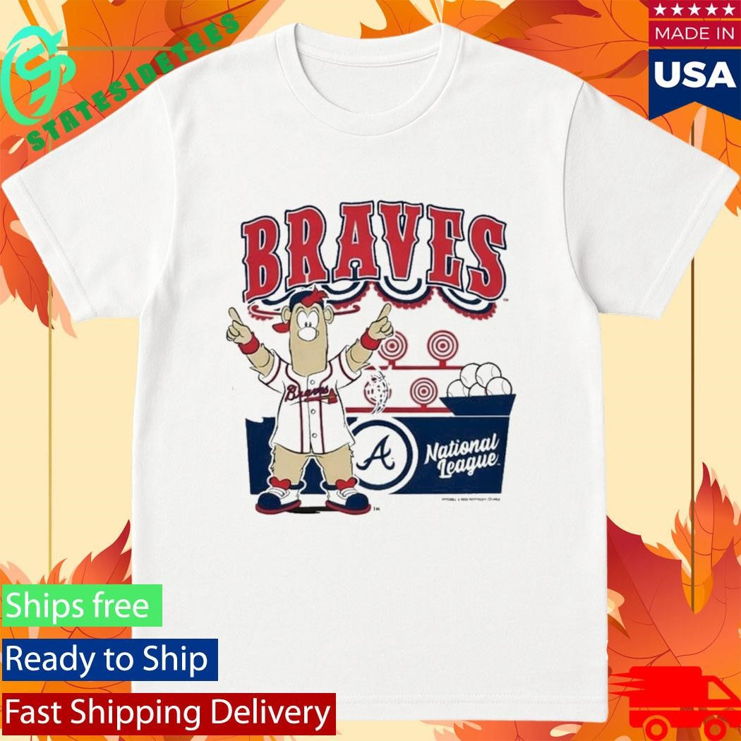 Atlanta Braves Mitchell and Ness Cream Step Back Up Shirt