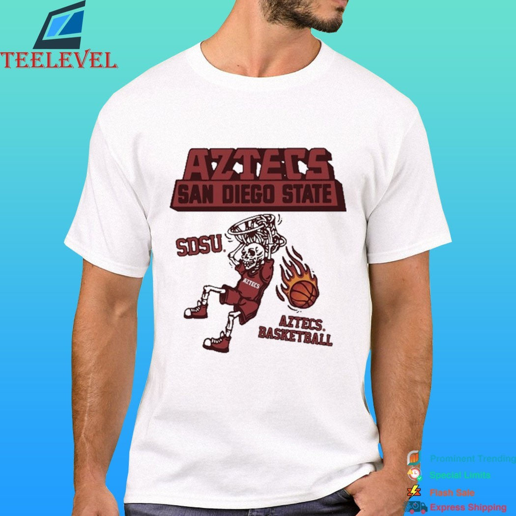 Aztecs San Diego State Skeleton Sdsu Aztecs Basketball Shirt