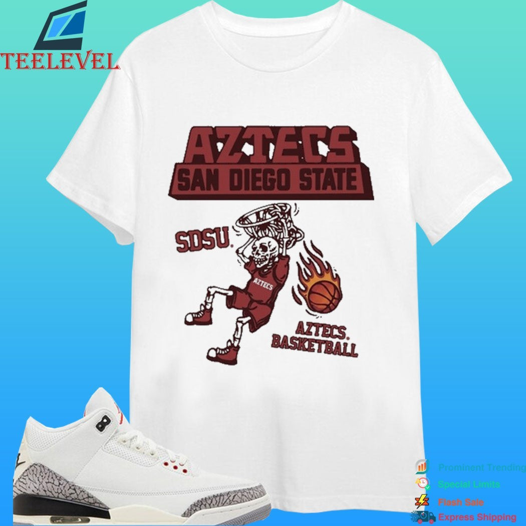 Aztecs San Diego State Skeleton Sdsu Aztecs Basketball Shirt